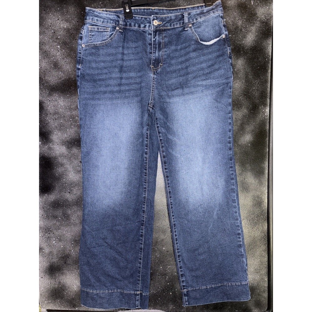 Sidefeel Women's Wide Leg Jeans Casual High Waisted Straight - Size 18 Summer